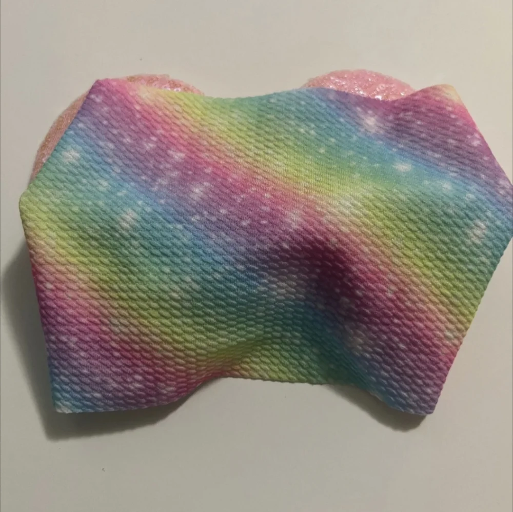 The Very Hungry Caterpillar Headband Pink Ears Bow Sequin Birthday Pastel